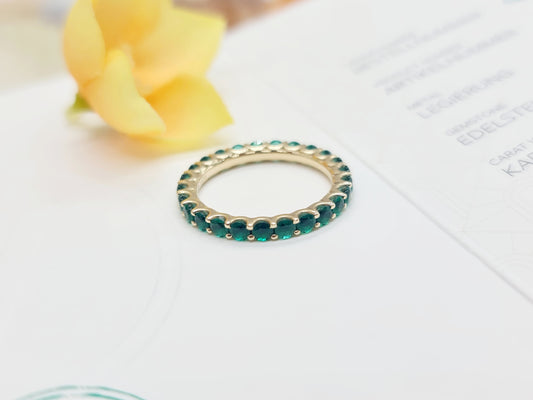 Ring Memory Lab Grown Smaragd 585 14 KT Gold