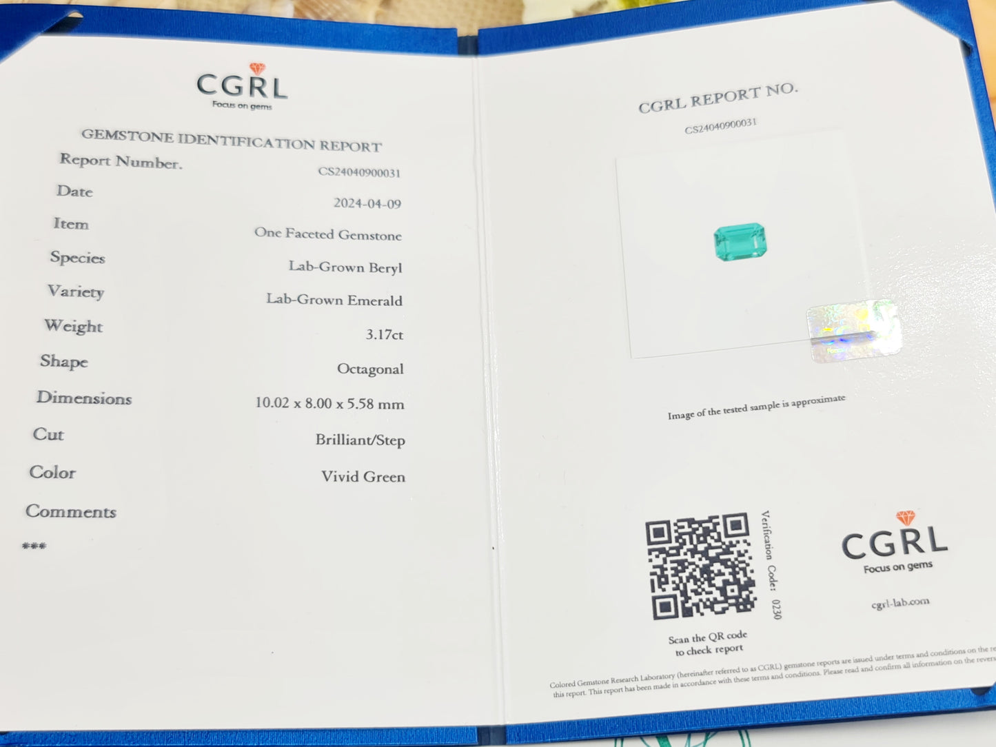 Ring Lab Grown Diamanten Smaragd 585 14 KT Gold