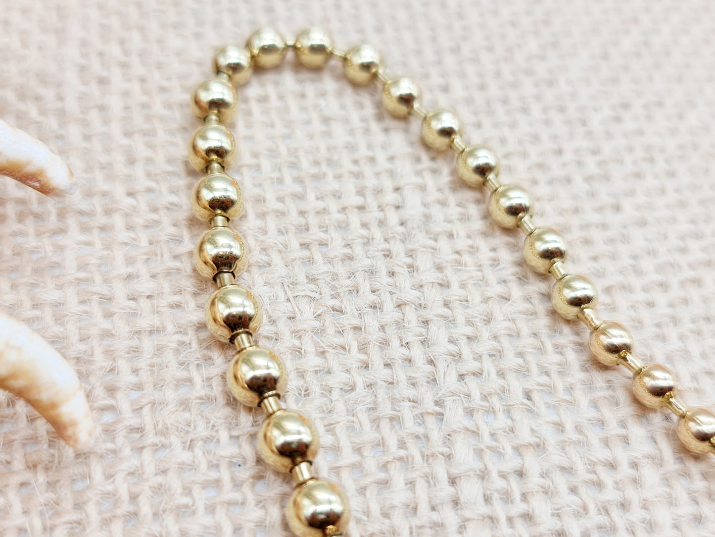 Collier Kugeln 3,9-6,5mm 44cm 585 14 KT Gelbgold Rotgold