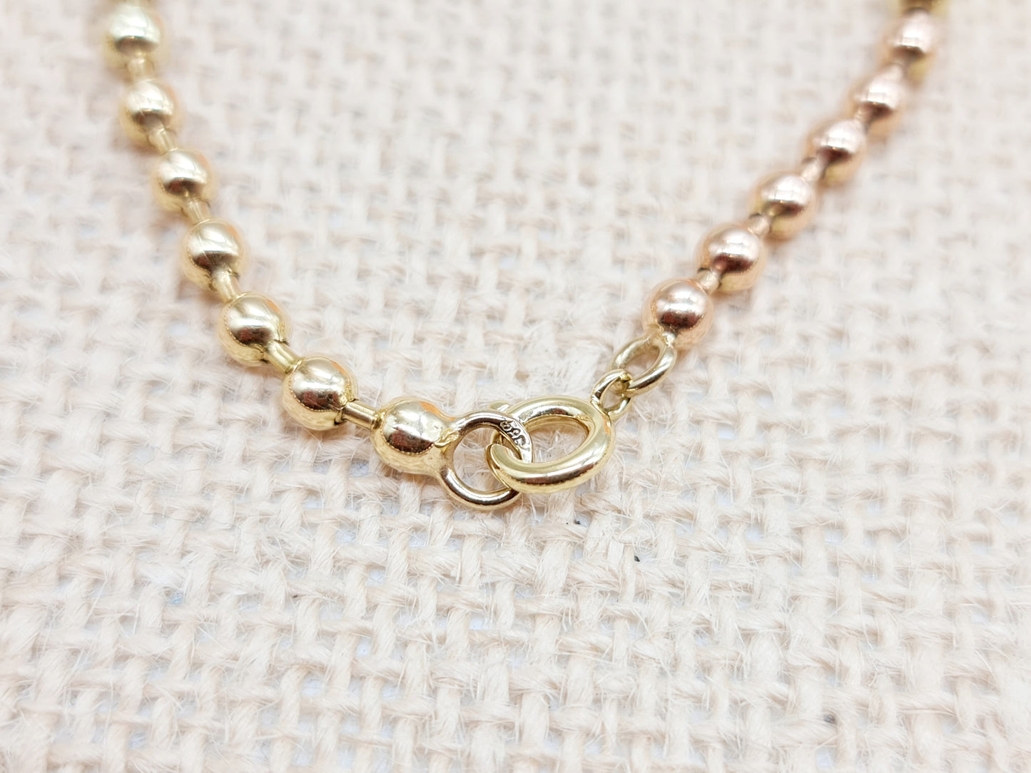 Collier Kugeln 3,9-6,5mm 44cm 585 14 KT Gelbgold Rotgold