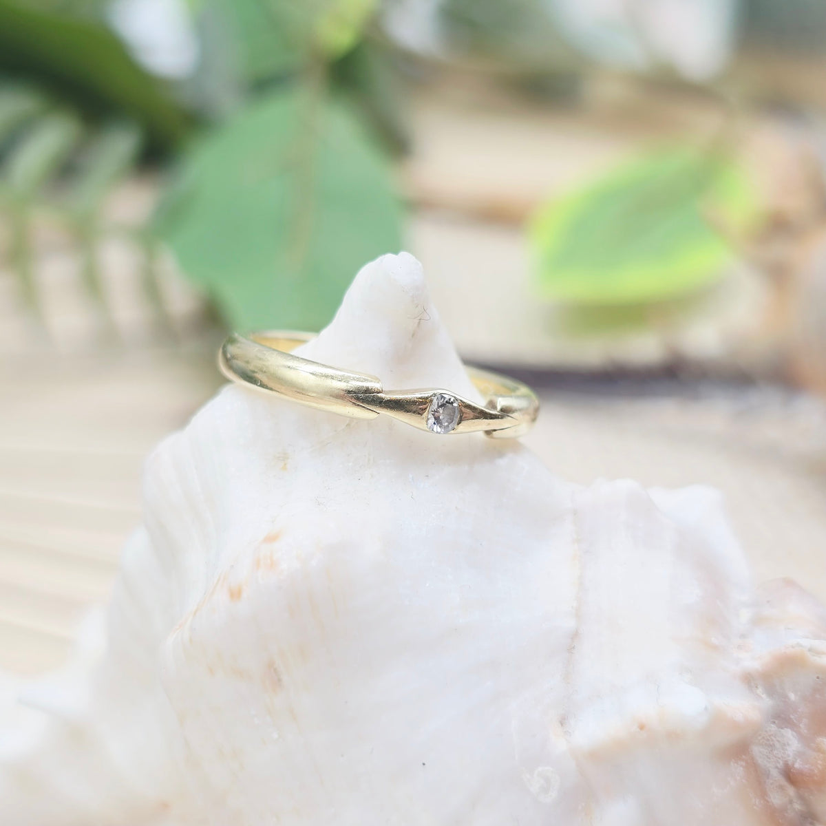 Ring 585 14 KT 1 Brillant Gr: 53