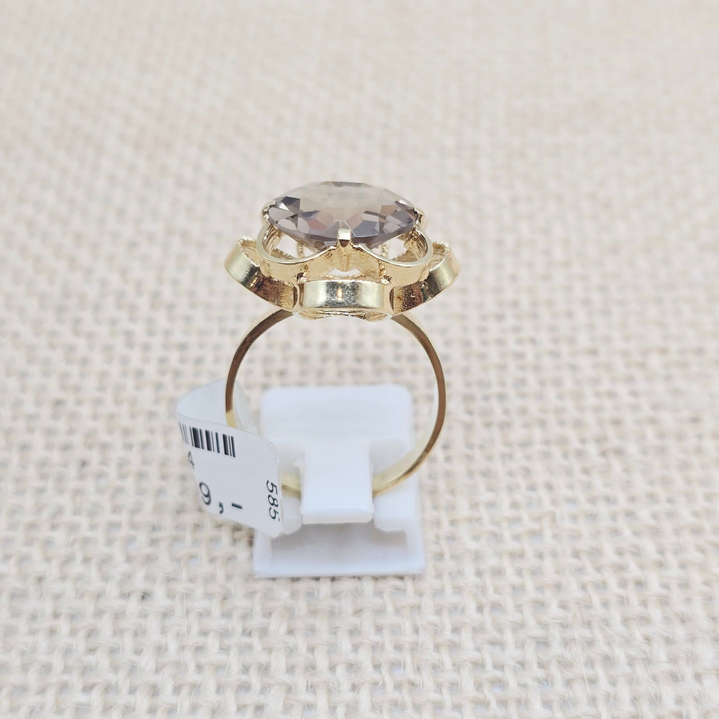Ring Rauchquarz 585 14 KT Gold Gr. 60