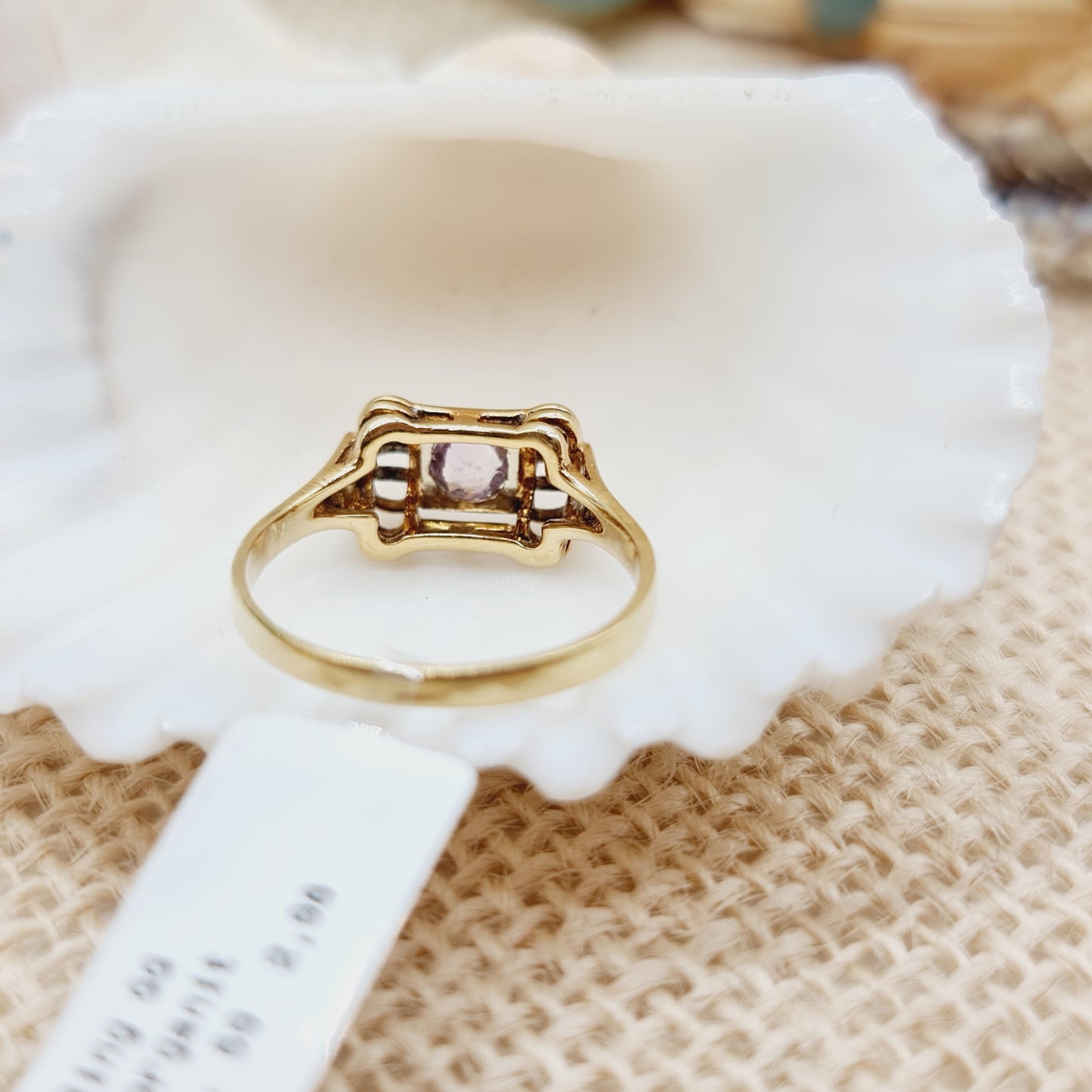 Ring Gold 585 14kt Morganit Gr. 59