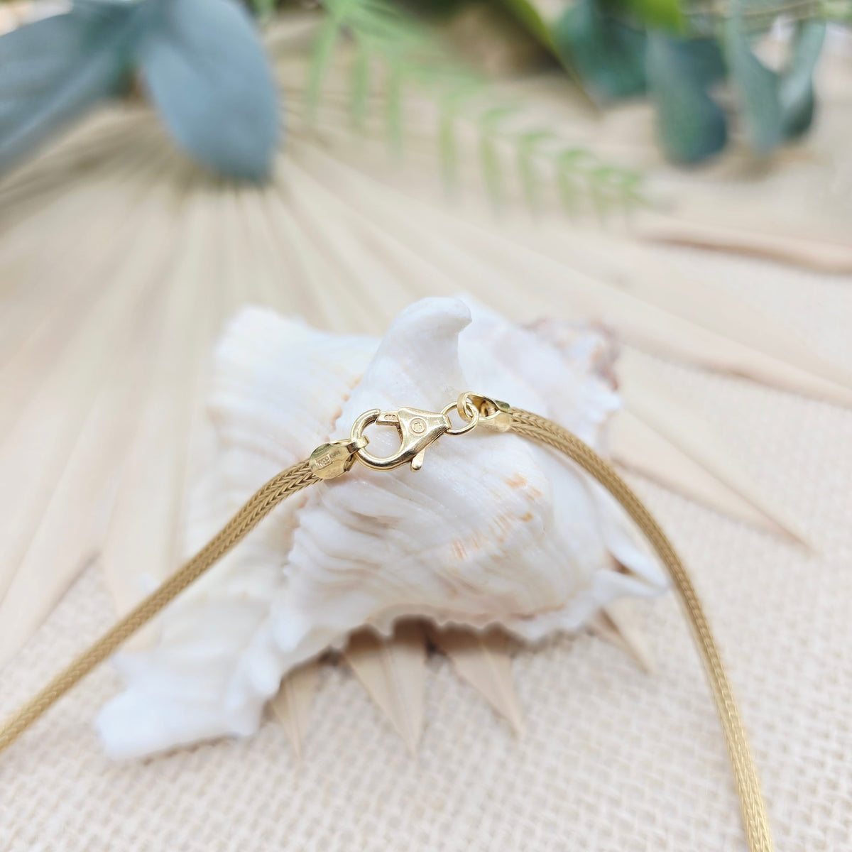 Gold Kette 585 14kt Zopfmuster 2,6mm 45cm 8,64g