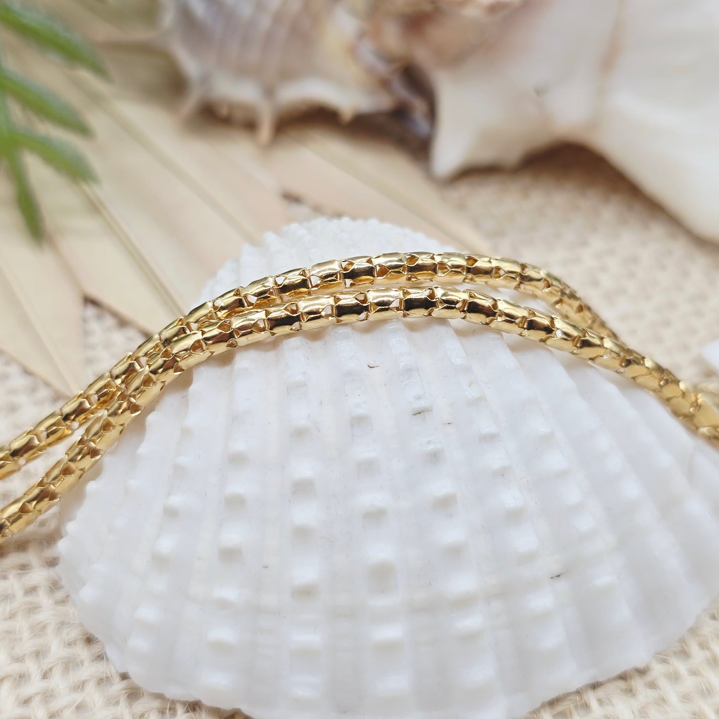 Collier Gold Schlange 45cm 750 18 KT Gold
