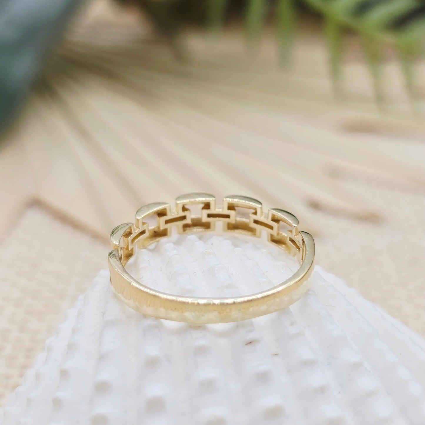 Ring 585 14 KT Kettenglieder Gr: 60