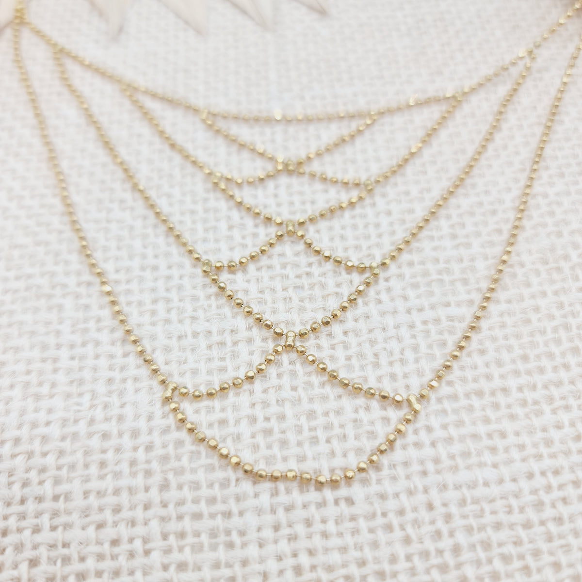 Collier Gold 750 18kt Kügelchen 44cm