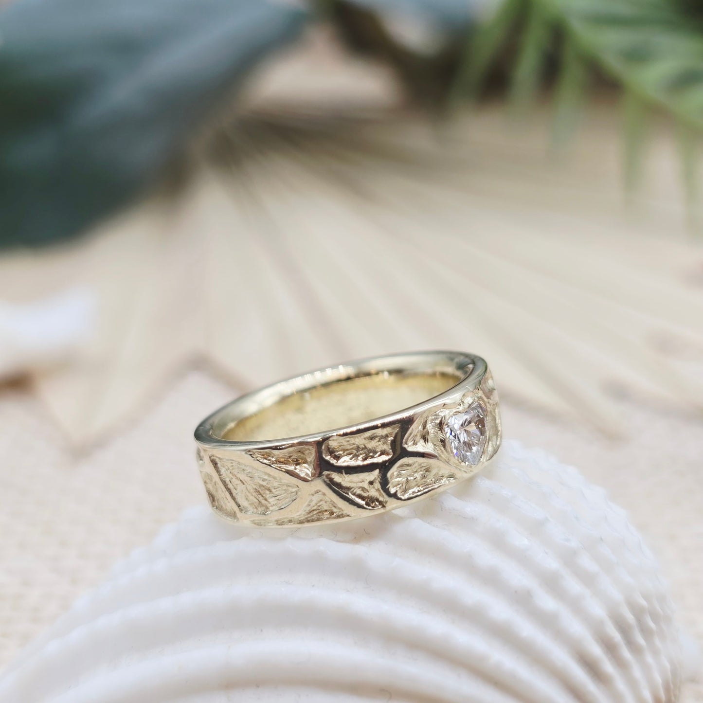 Gold Ring 585 14KT Gr: 53 Diamant Herz ca. 0,30ct VVS G
