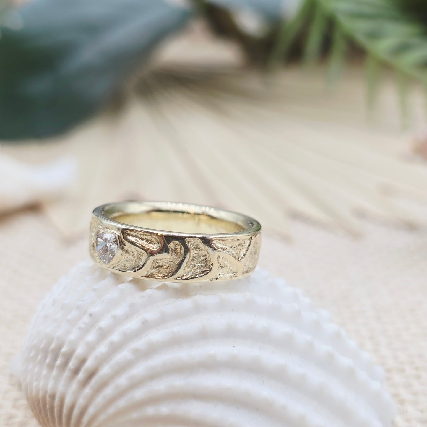 Gold Ring 585 14KT Gr: 53 Diamant Herz ca. 0,30ct VVS G