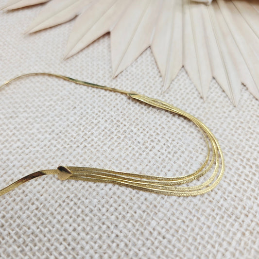 Collier Gelb Gold Herzchen 333 8kt 38,5cm 4,41g