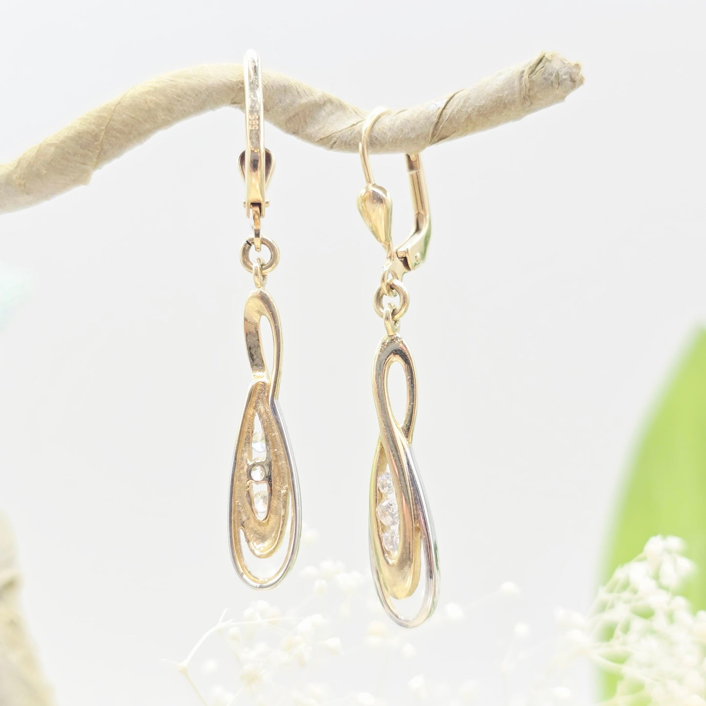 Gold Ohrringe BC 585 14 KT Gr: 41*6mm