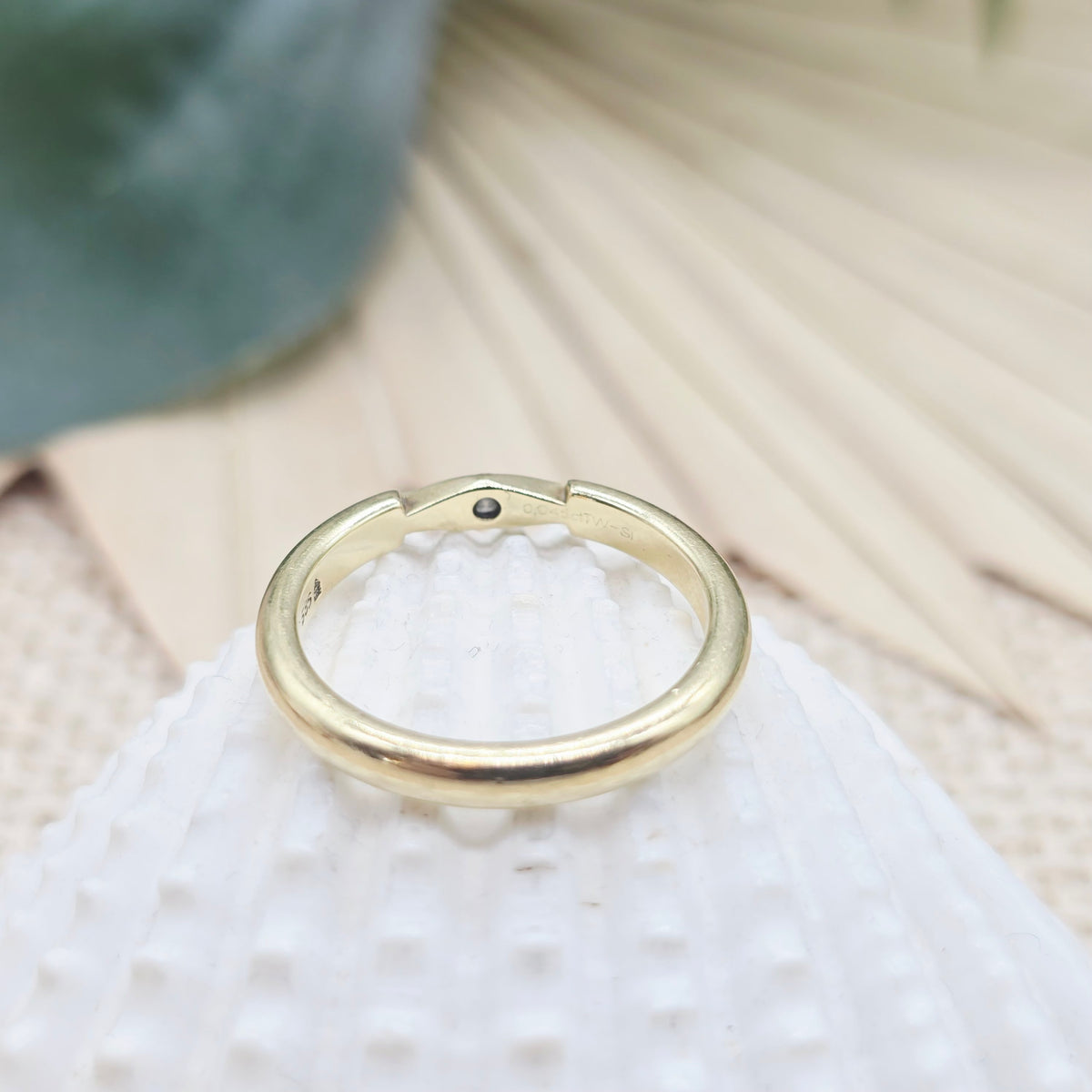 Ring 585 14 KT 1 Brillant Gr: 53