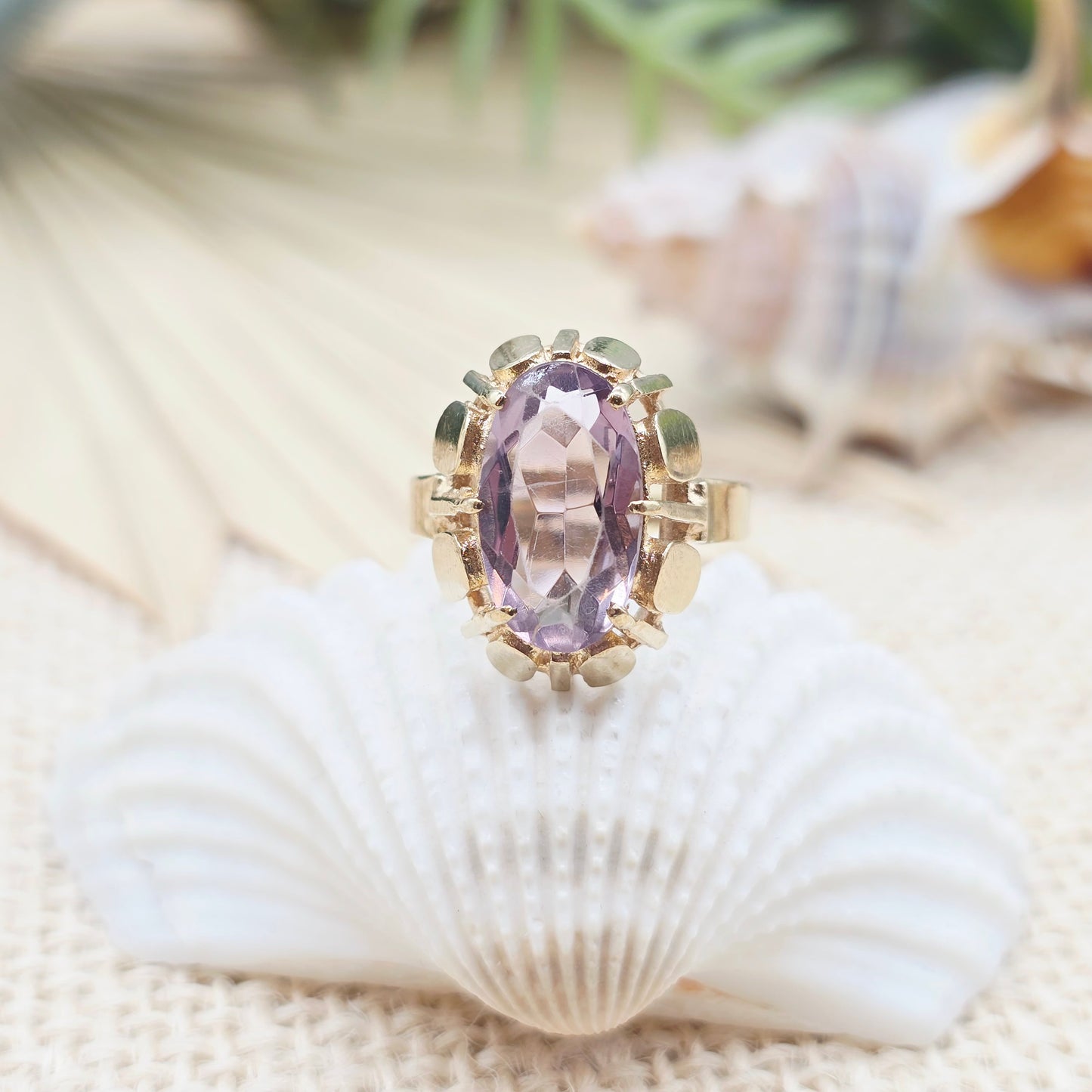 Ring Gold 333 8kt Amethyst Gr: 54