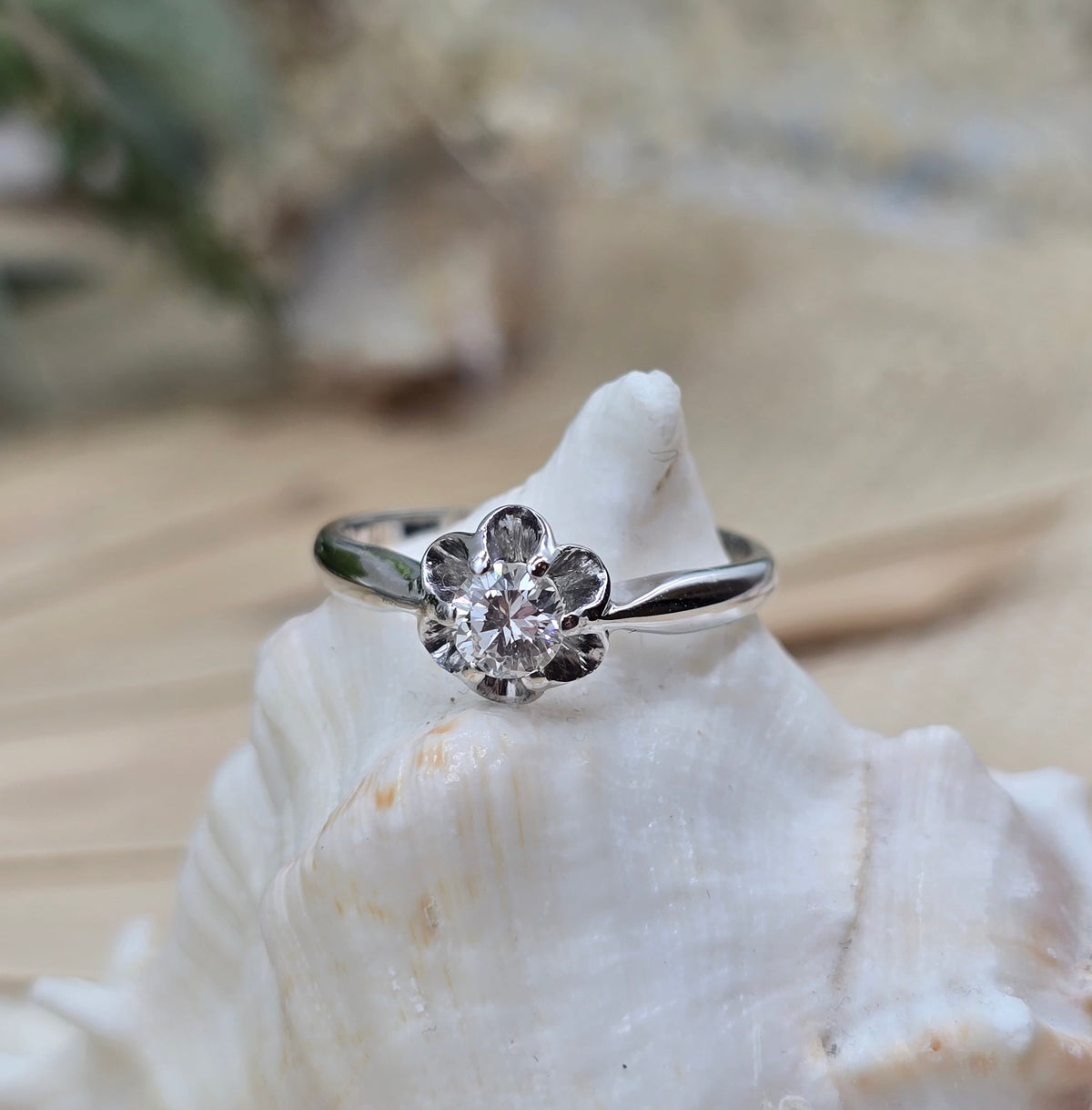Ring Brillant 585 14 KT Weißgold