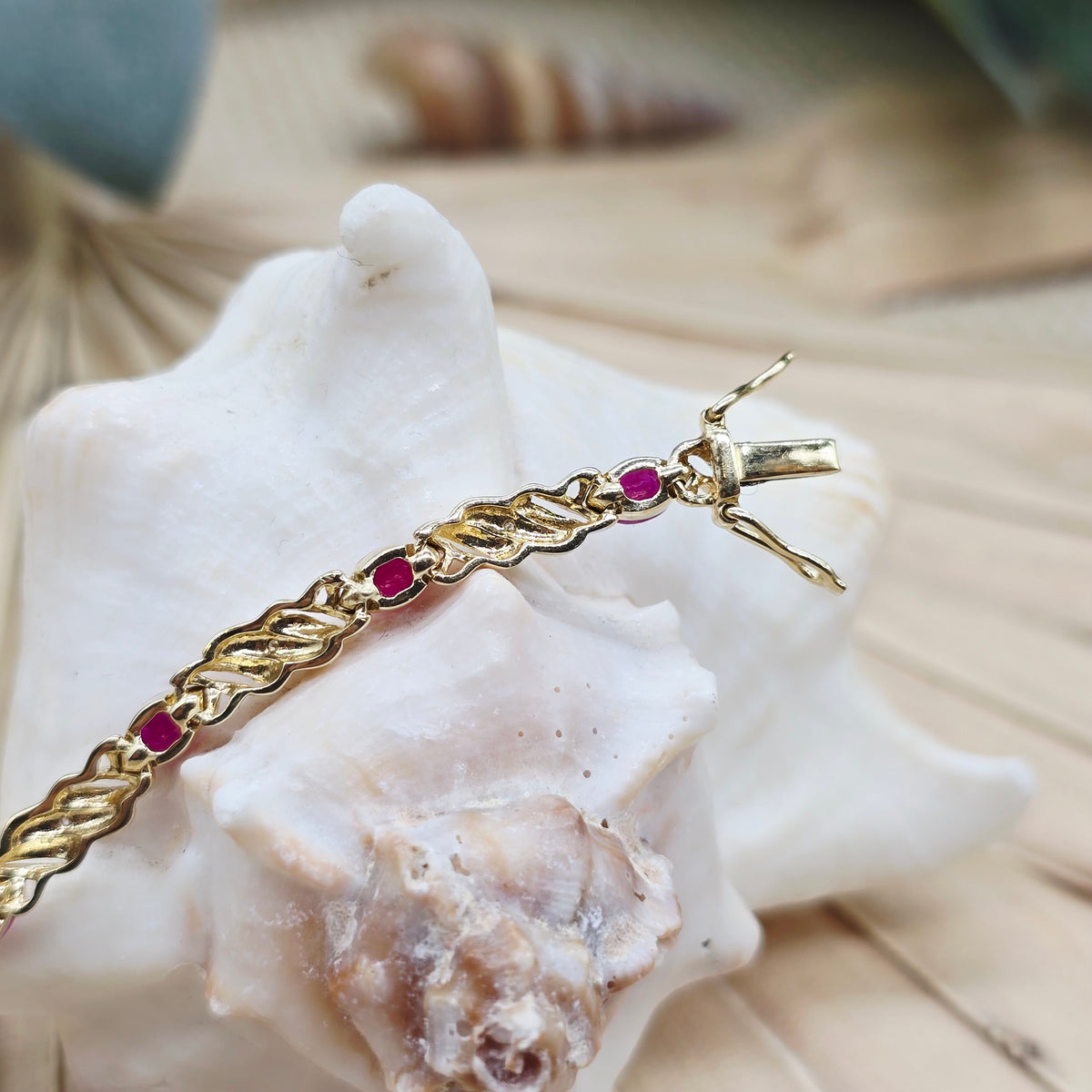 Armband Rubine Brillanten 585 14kt Gold