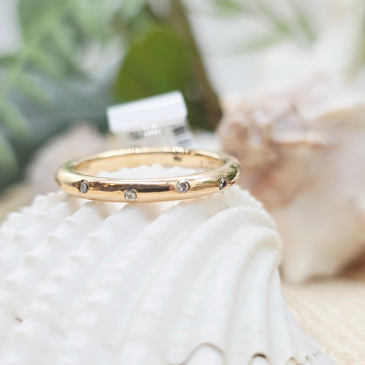 Ring Gold 750 18 KT 12 Brillanten Gr: 55