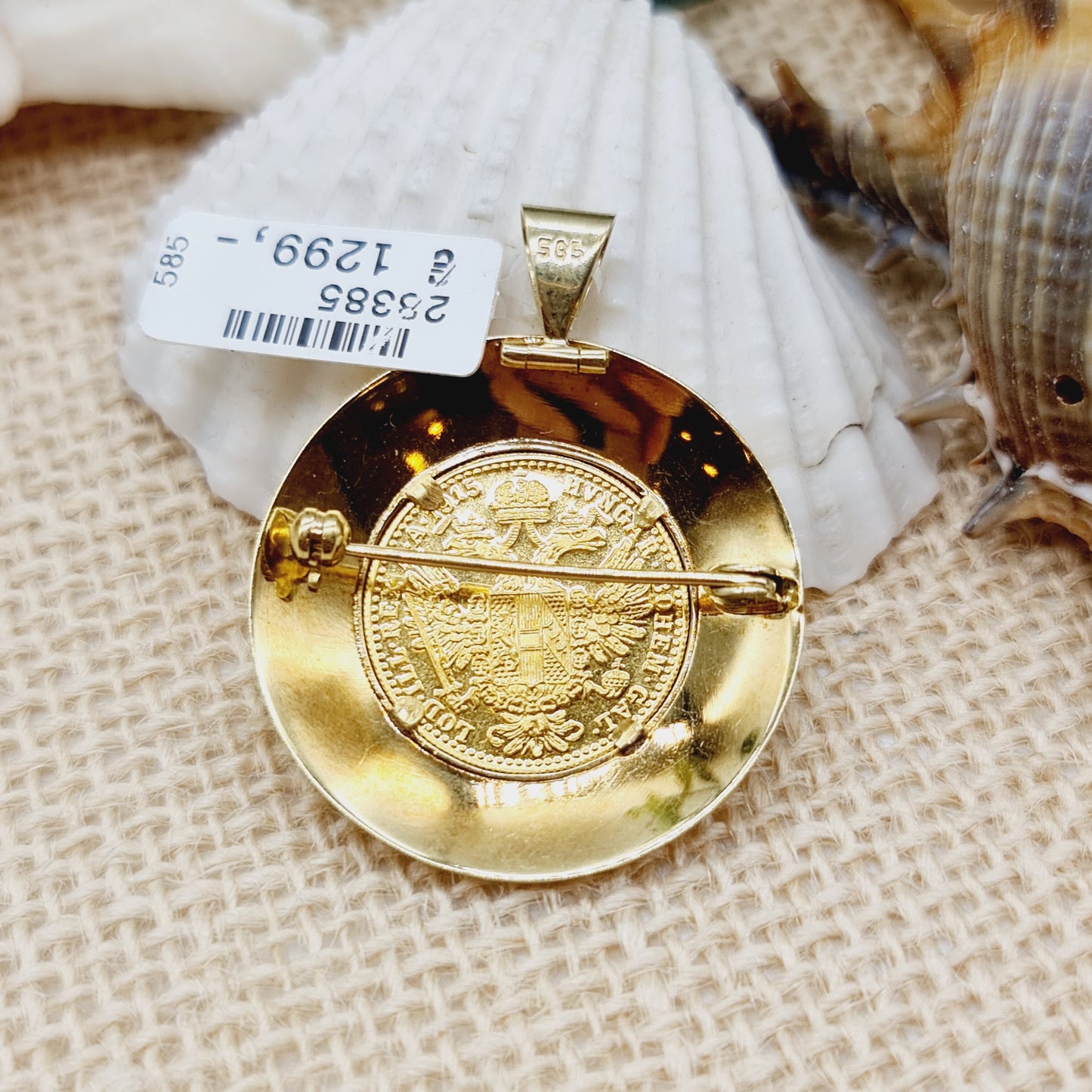 Anhänger Gold Dukat 986er 1915 Fassung 585 14kt 8,67g