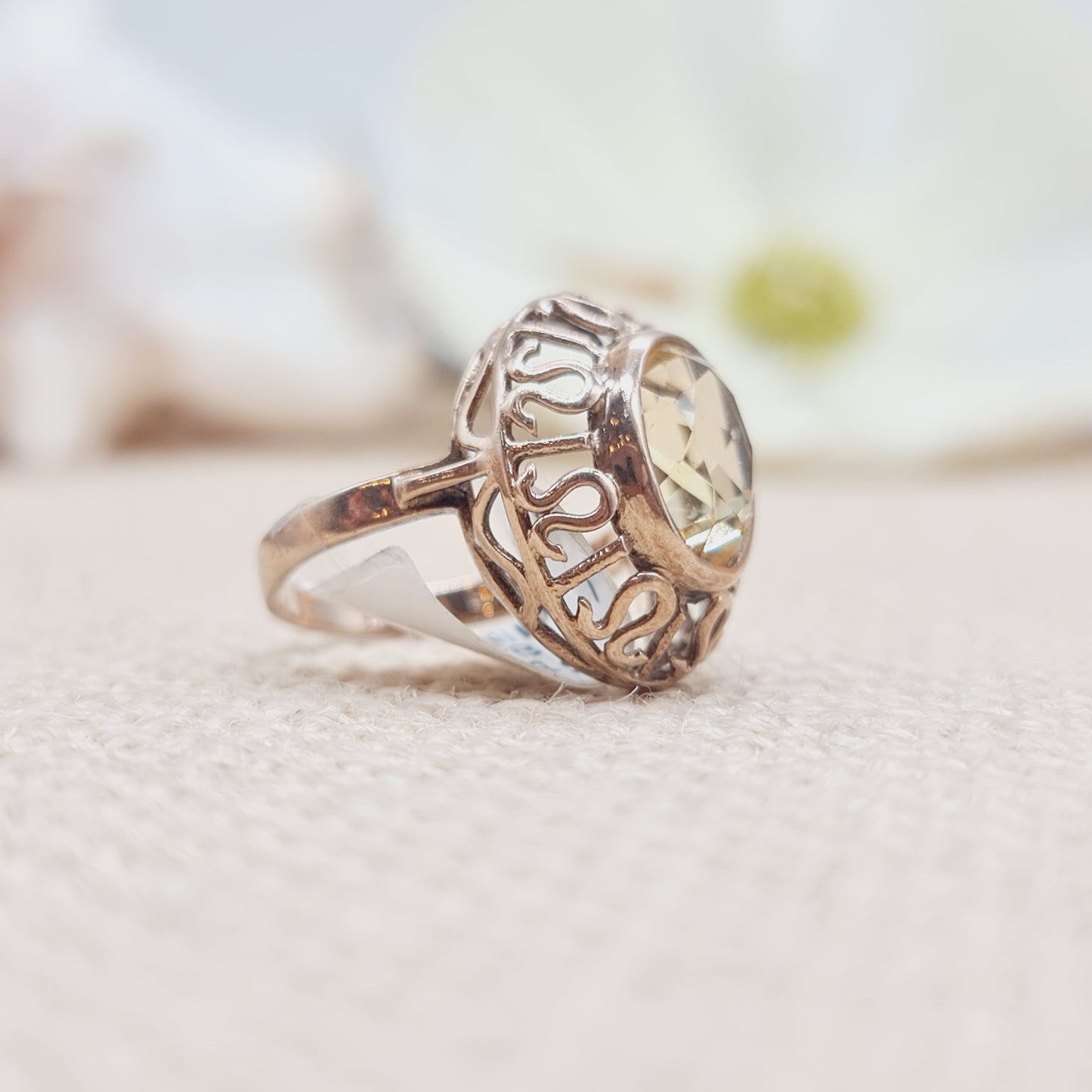 Ring Citrin 333 8 KT Gold Gr. 52