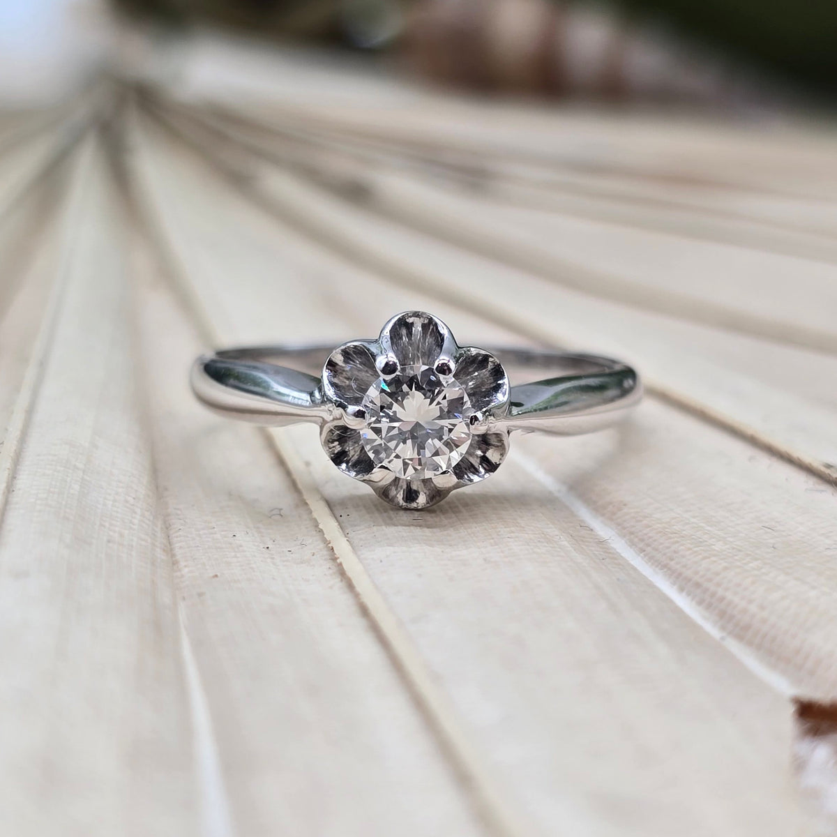 Ring Brillant 585 14 KT Weißgold