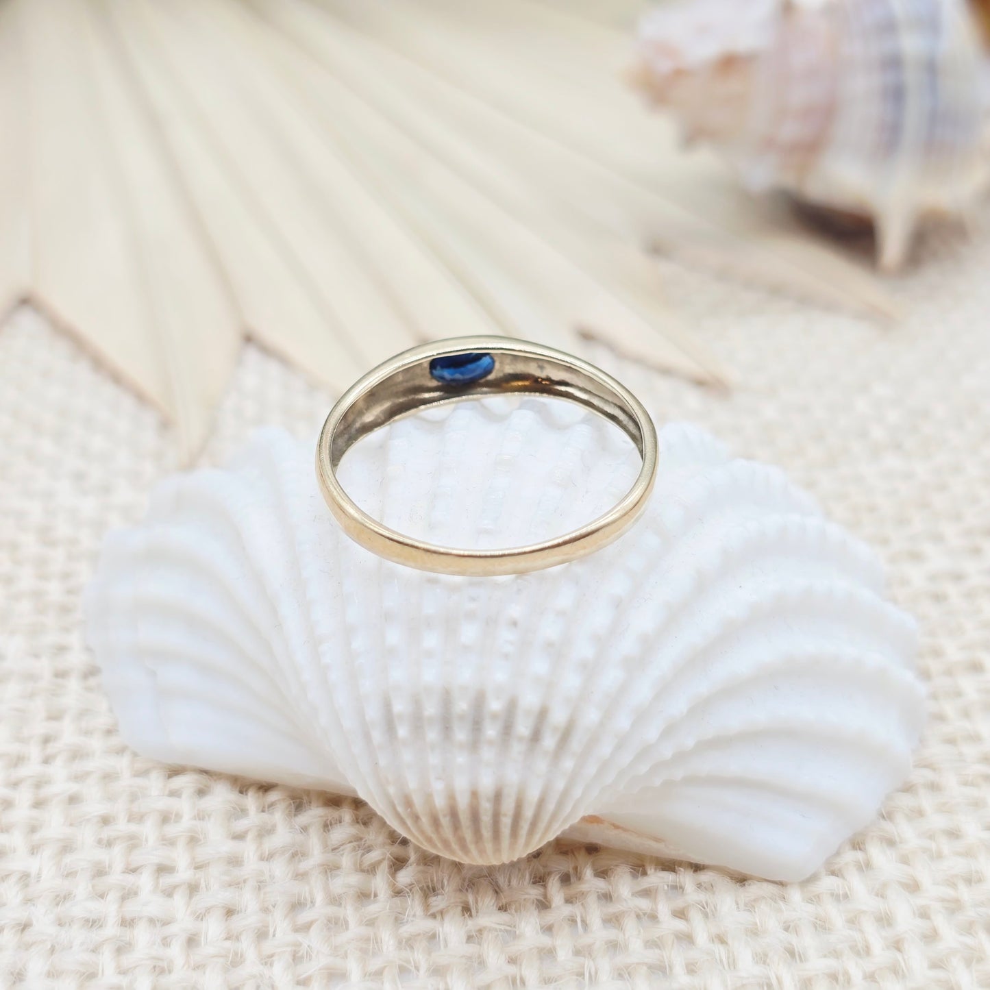 Ring Gold 333 8kt Safir Gr: 57 (18,1mm)
