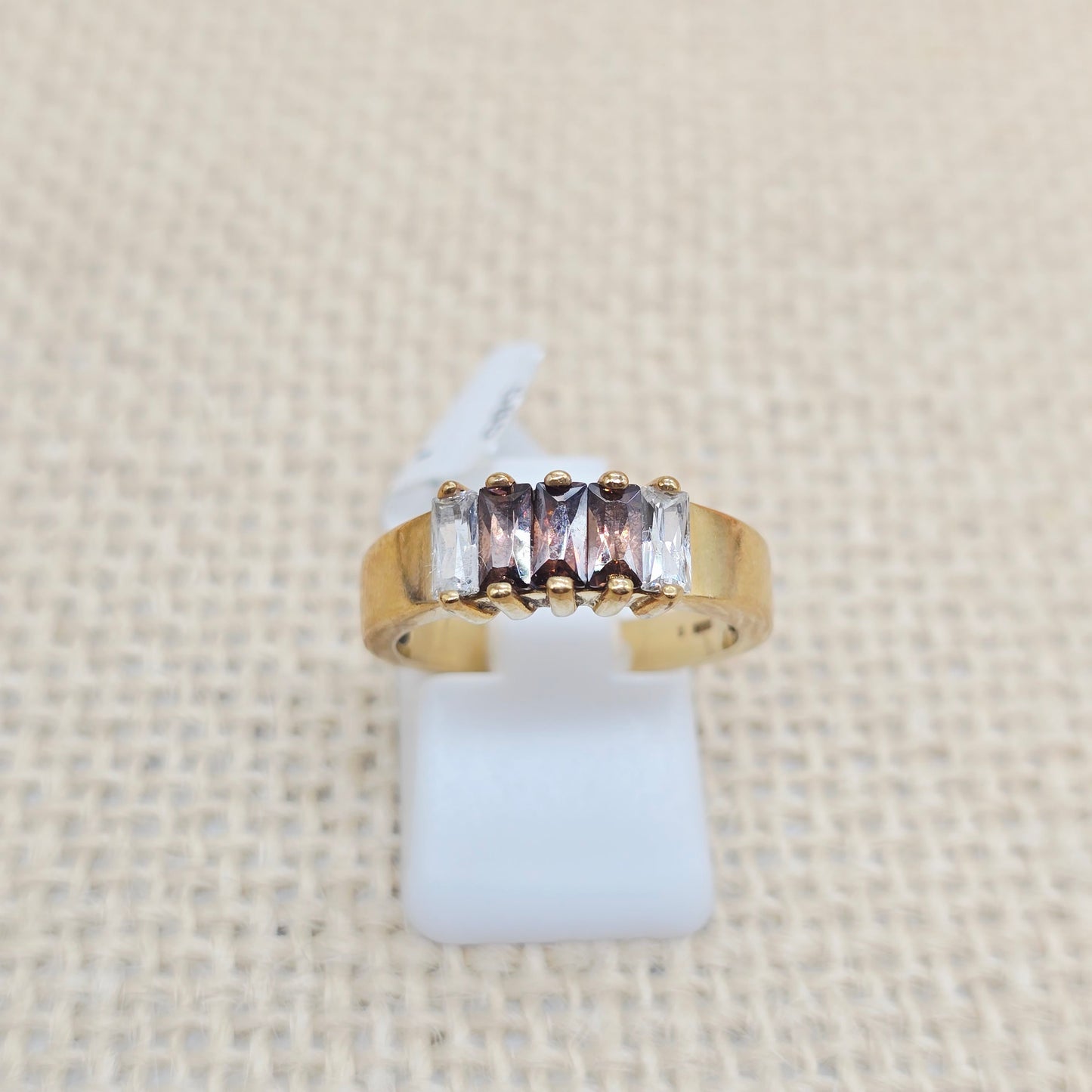 Ring Rauchquarz 585 14 KT Gold Gr. 54