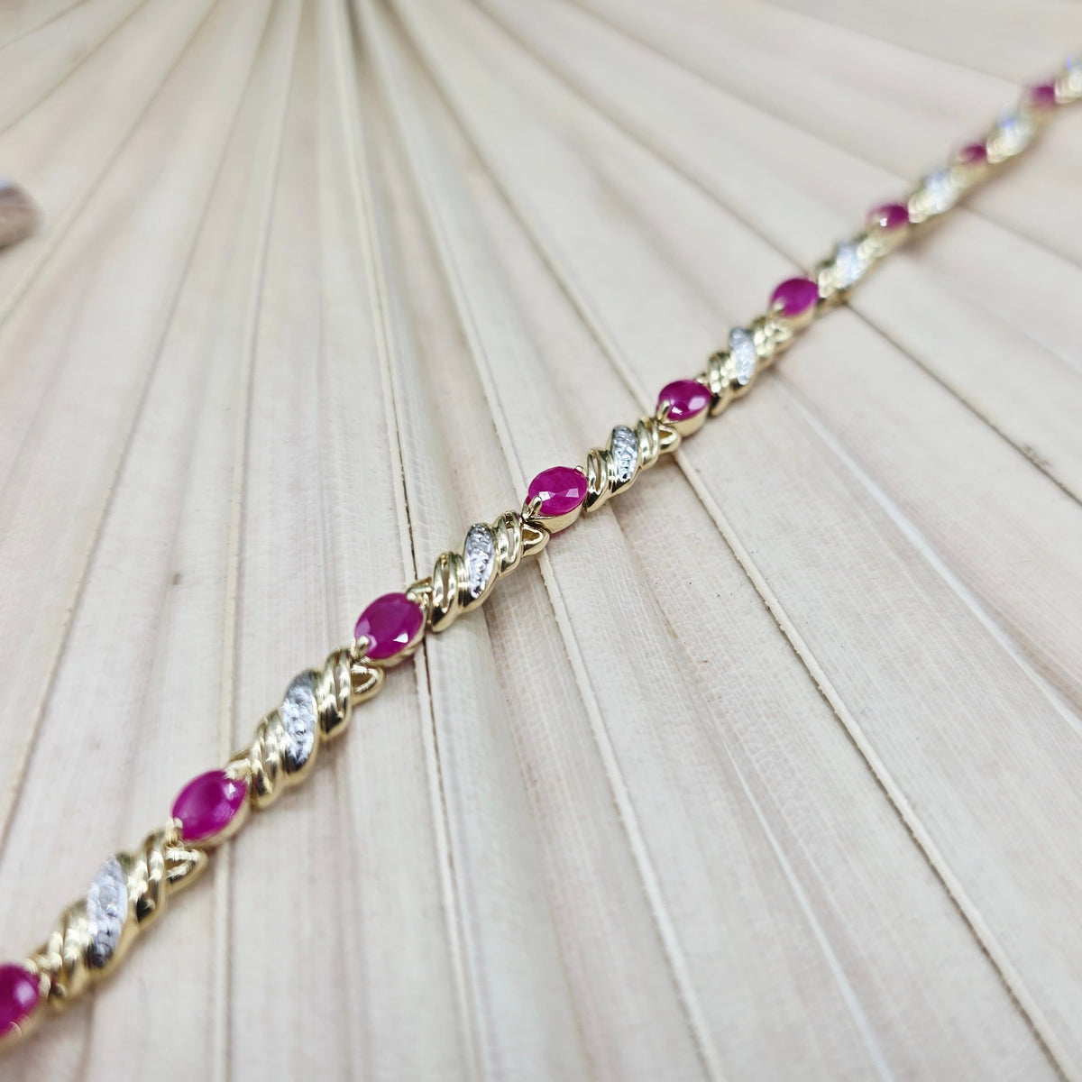 Armband Rubine Brillanten 585 14kt Gold