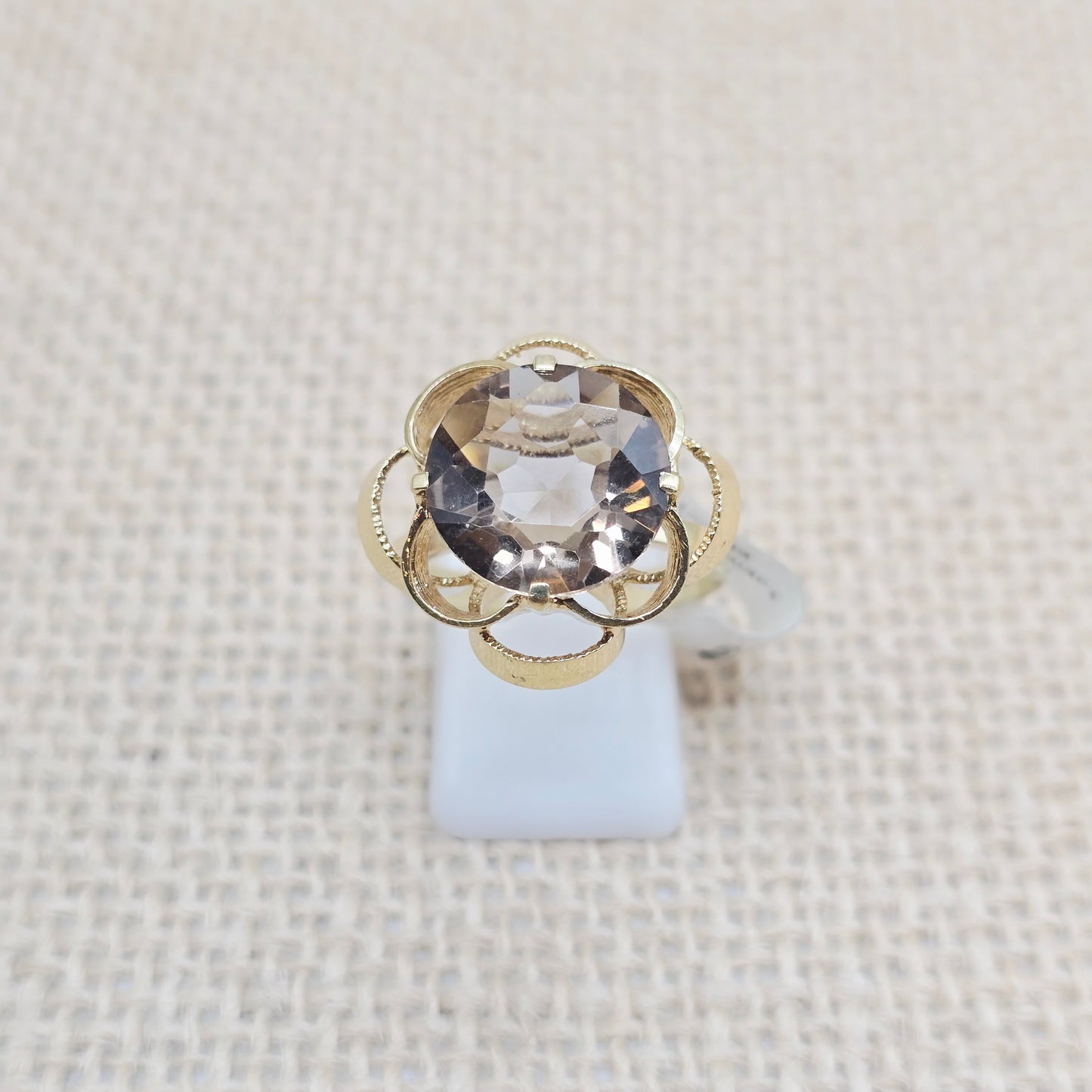 Ring Rauchquarz 585 14 KT Gold Gr. 60
