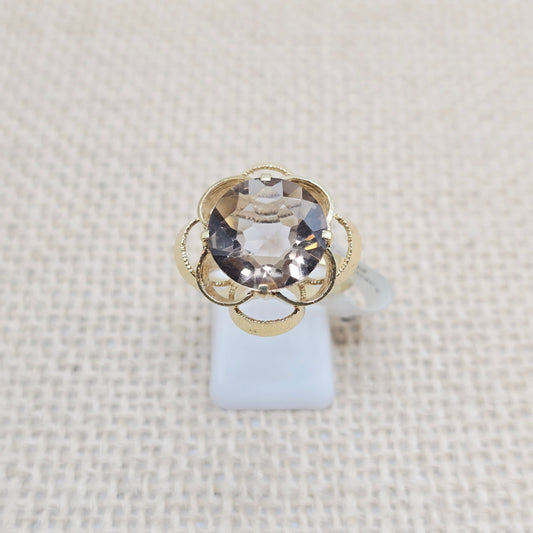 Ring Rauchquarz 585 14 KT Gold Gr. 60