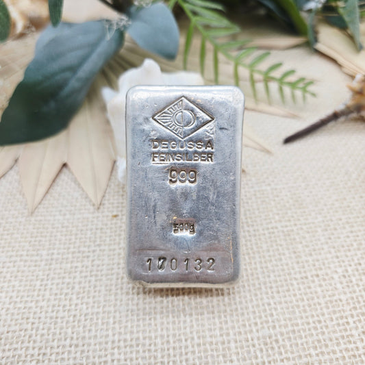 Silberbarren 999 500g Vintagebarren Degussa Feinsilber