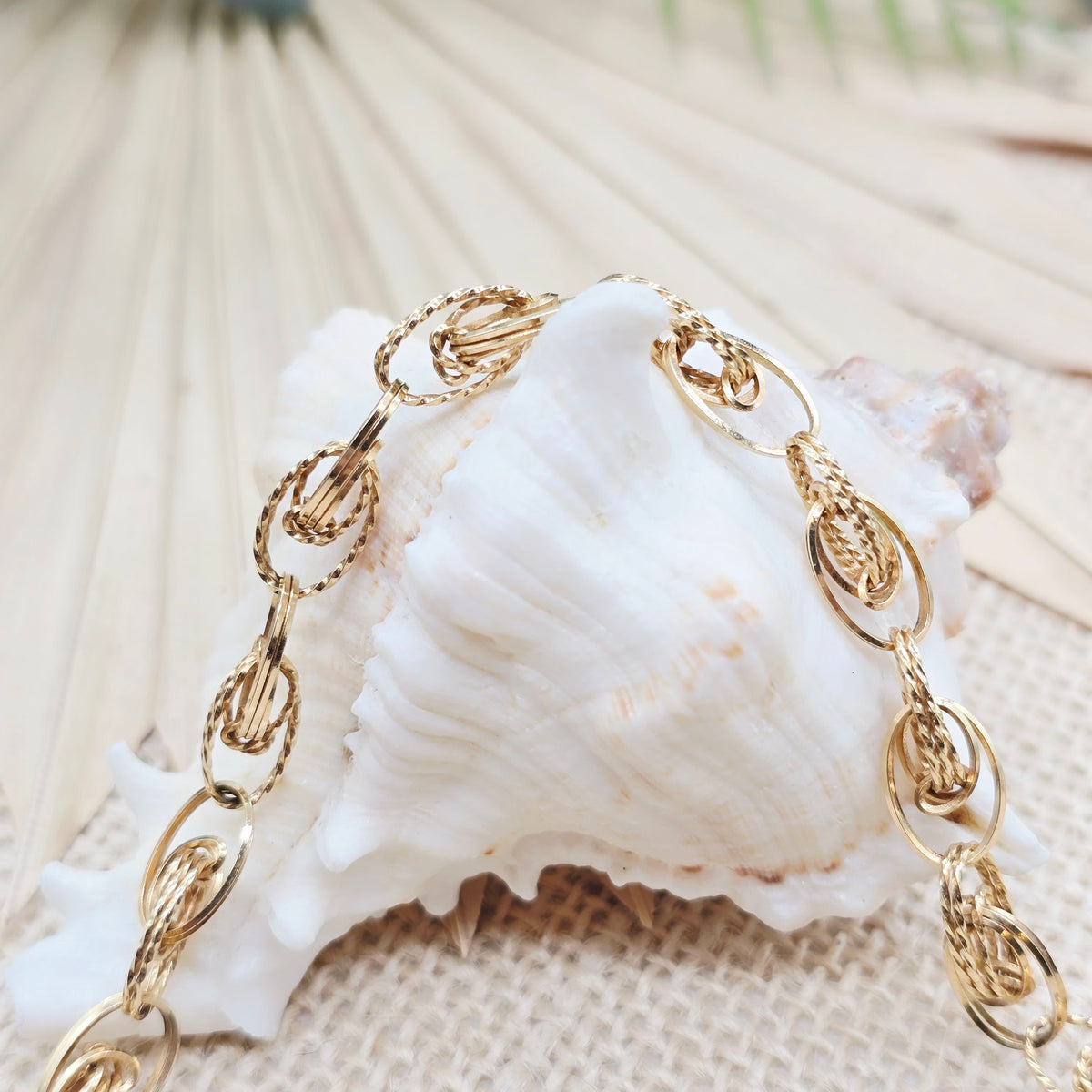 Armband 585 14kt Gold Oval 20cm 7mm 8,62g