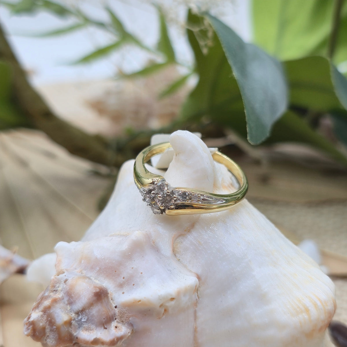 Ring Gold 585 14 KT Brillanten Gr: 60