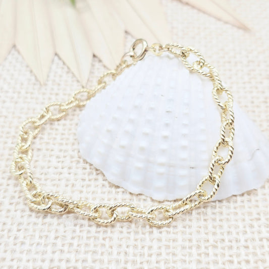 Armband Gold 333 8kt Ovale Glieder 19cm