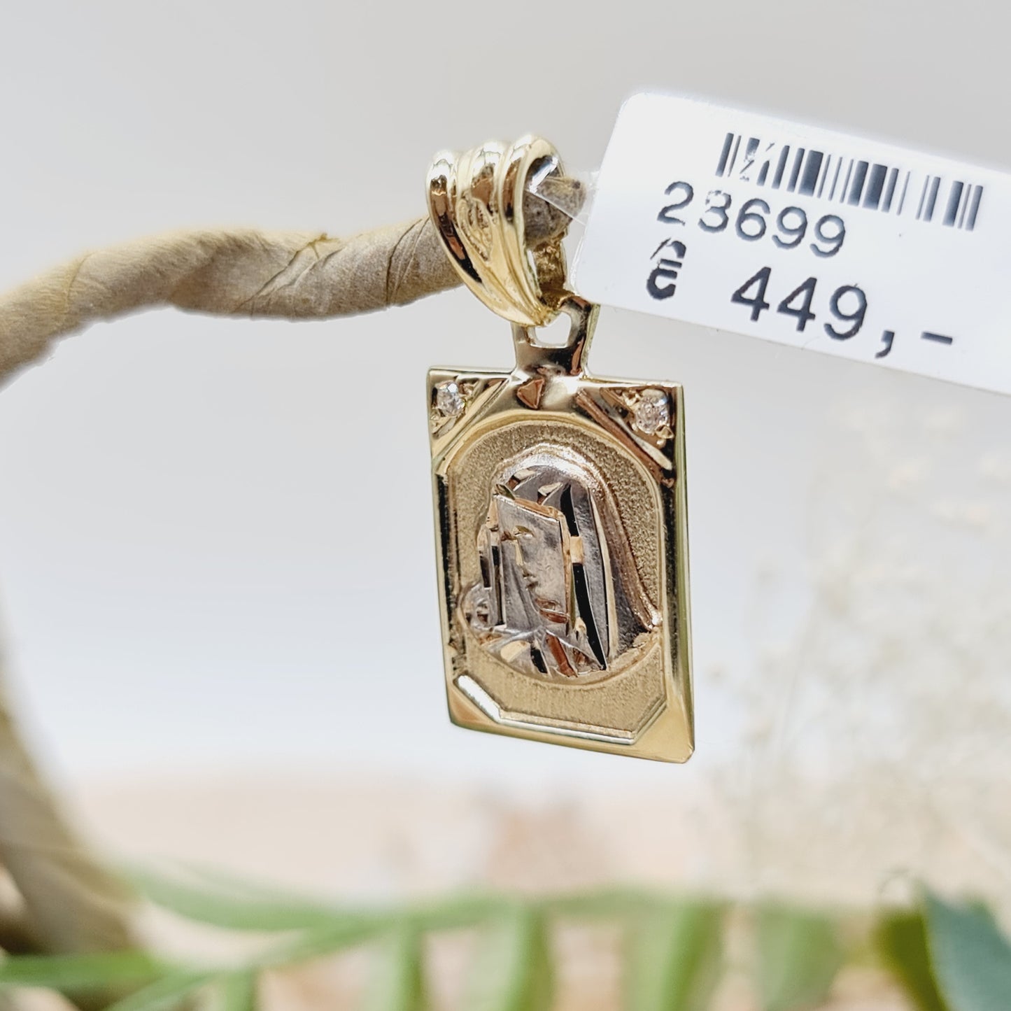 Anhänger Gold Maria BC 585 14kt Zirkonia 29*14mm