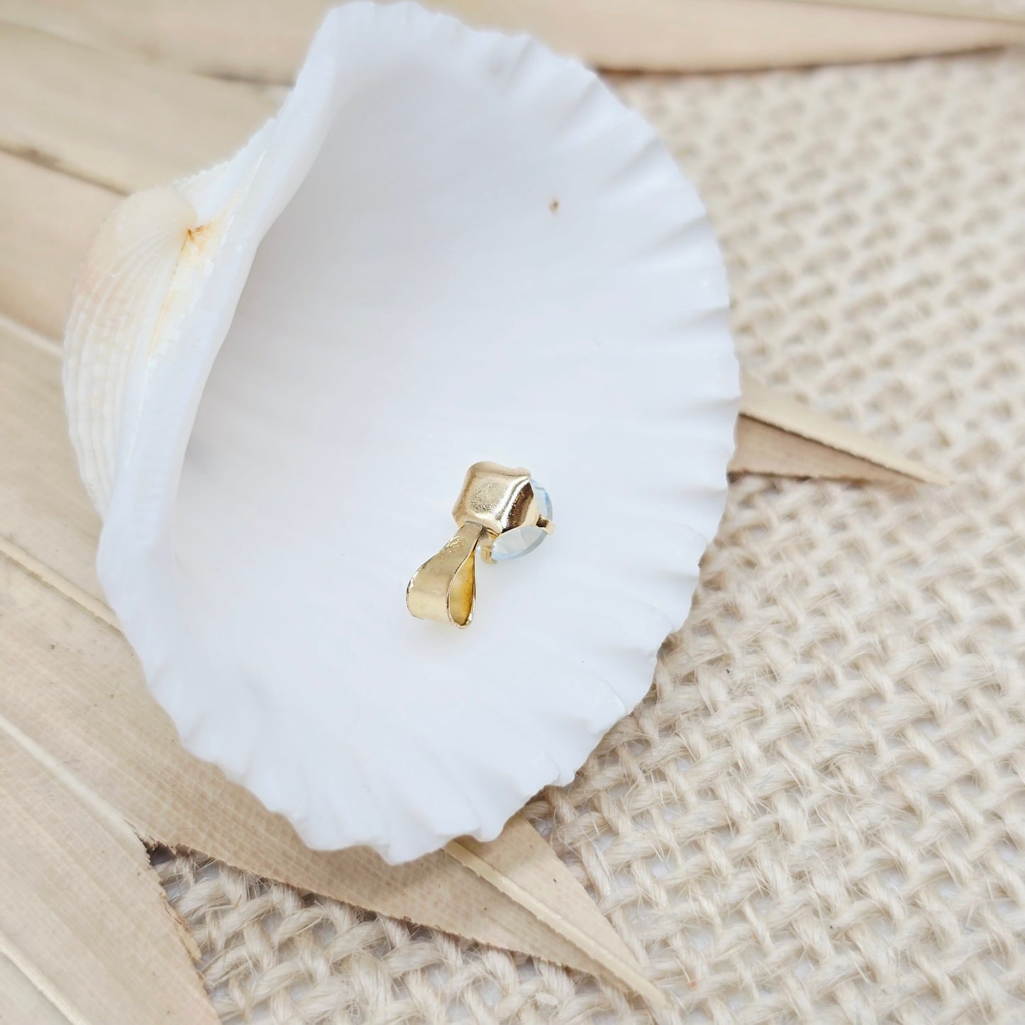 Anhänger Gold 375 9kt Solitär Topas Gr: 10*6mm (Kopie)