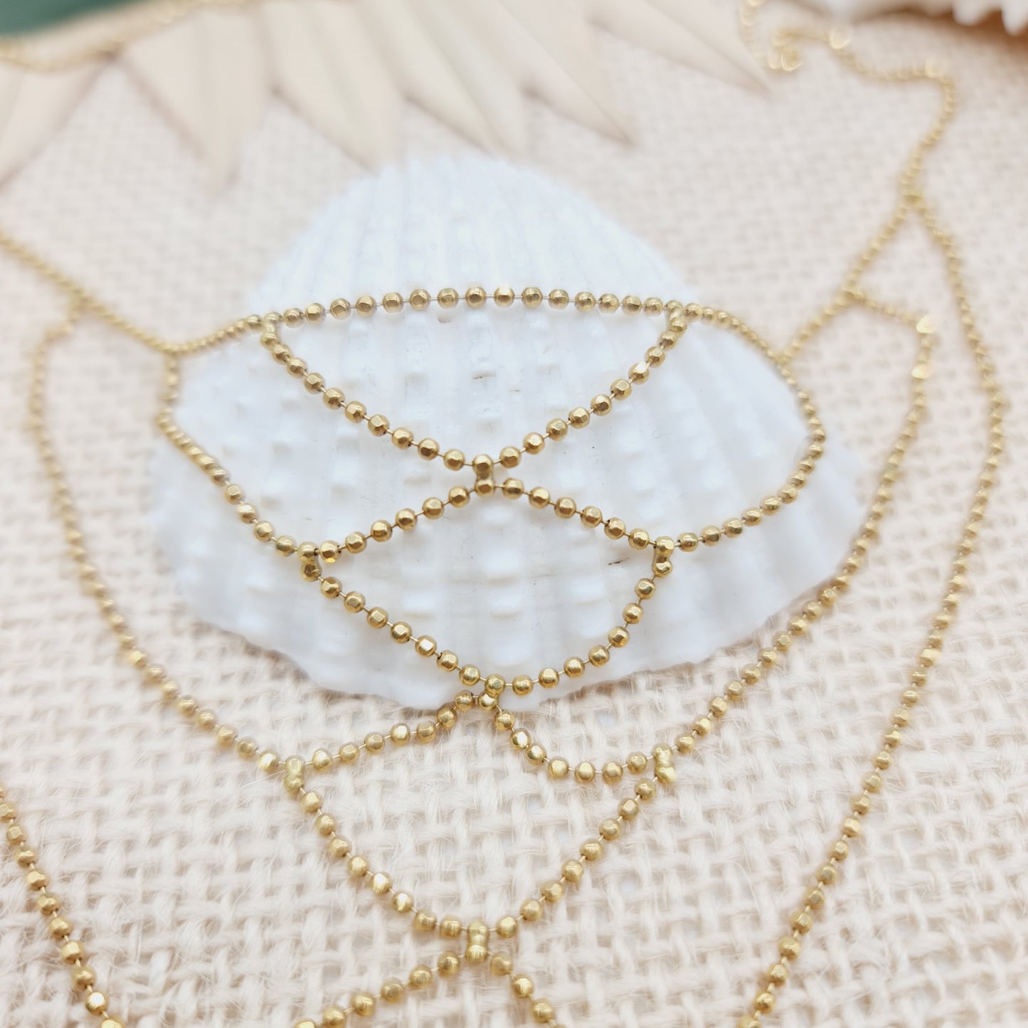 Collier Gold 750 18kt Kügelchen 44cm