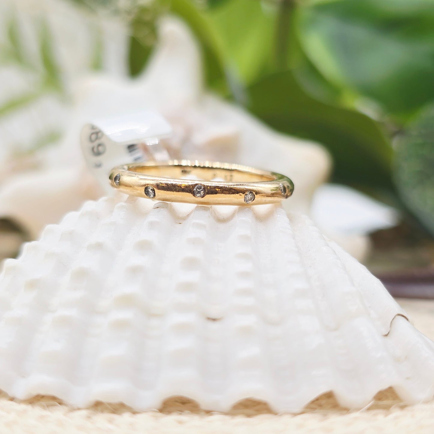 Ring Gold 750 18 KT 12 Brillanten Gr: 55