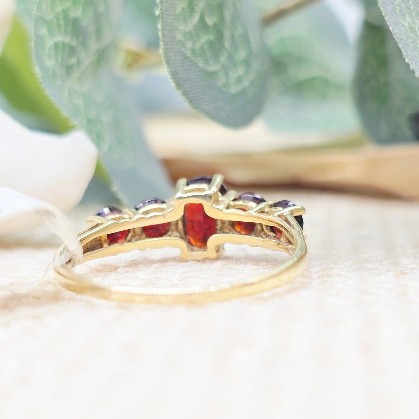 Ring Granat 585 14 KT Gold Gr. 58
