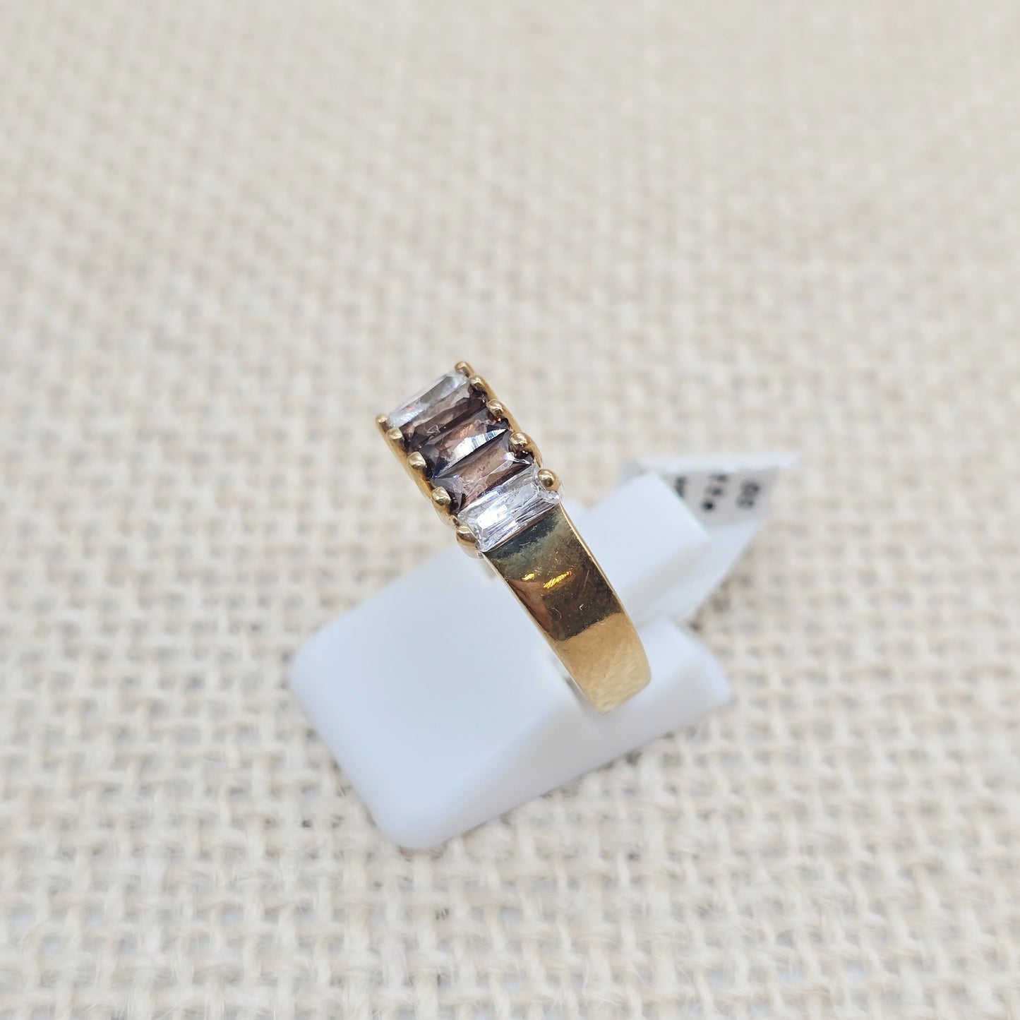 Ring Rauchquarz 585 14 KT Gold Gr. 54