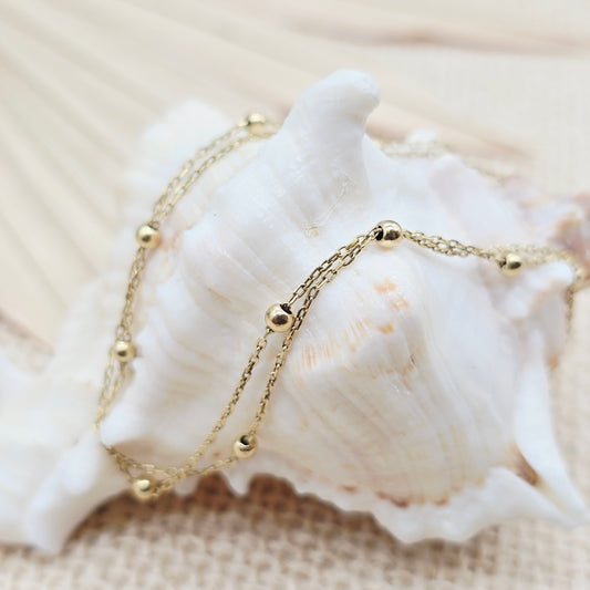 Armband Gold 585 14kt Kügelchen 20cm