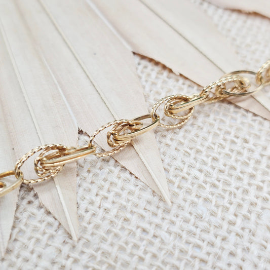 Armband 585 14kt Gold Oval 20cm 7mm 8,62g