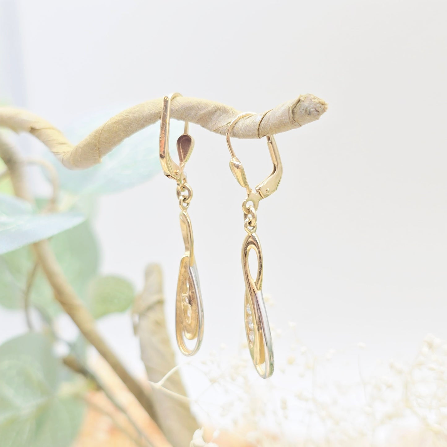 Gold Ohrringe BC 585 14 KT Gr: 41*6mm