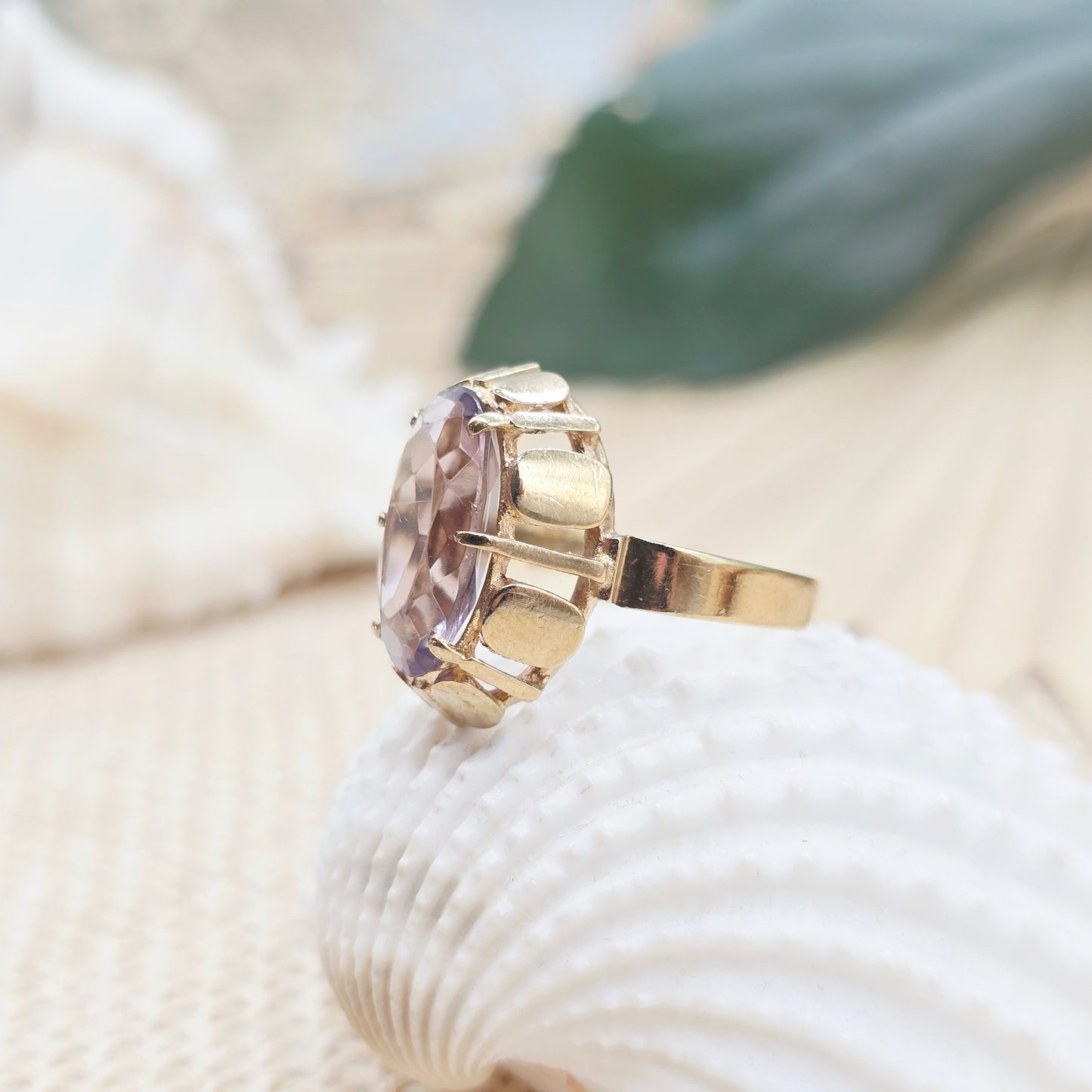 Ring Gold 333 8kt Amethyst Gr: 54