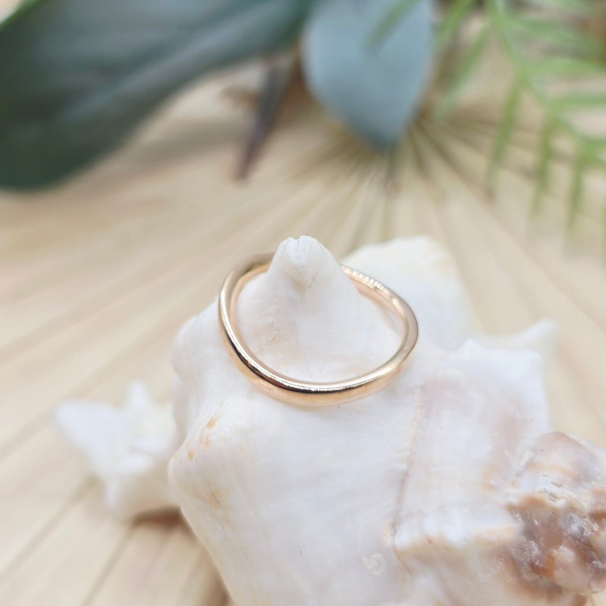 Gold Ring Wavy 585 14KT rotgold Gr: 53 (16,8mm) 2,46g