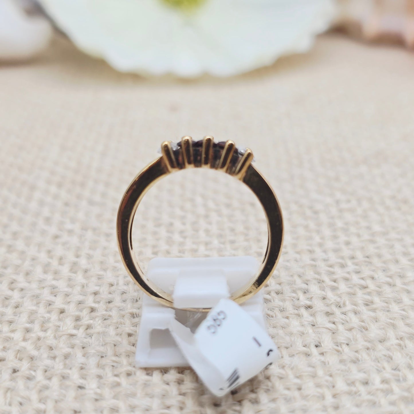 Ring Rauchquarz 585 14 KT Gold Gr. 54