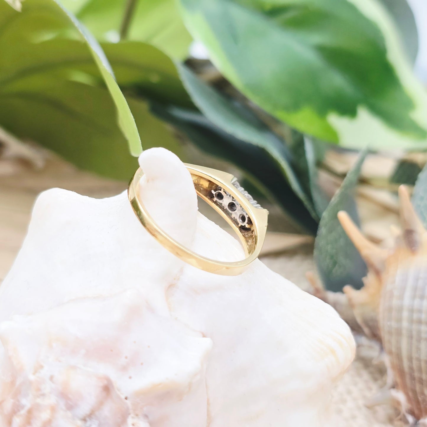 Ring Gold 750 18kt 3 Brillanten Gr: 60