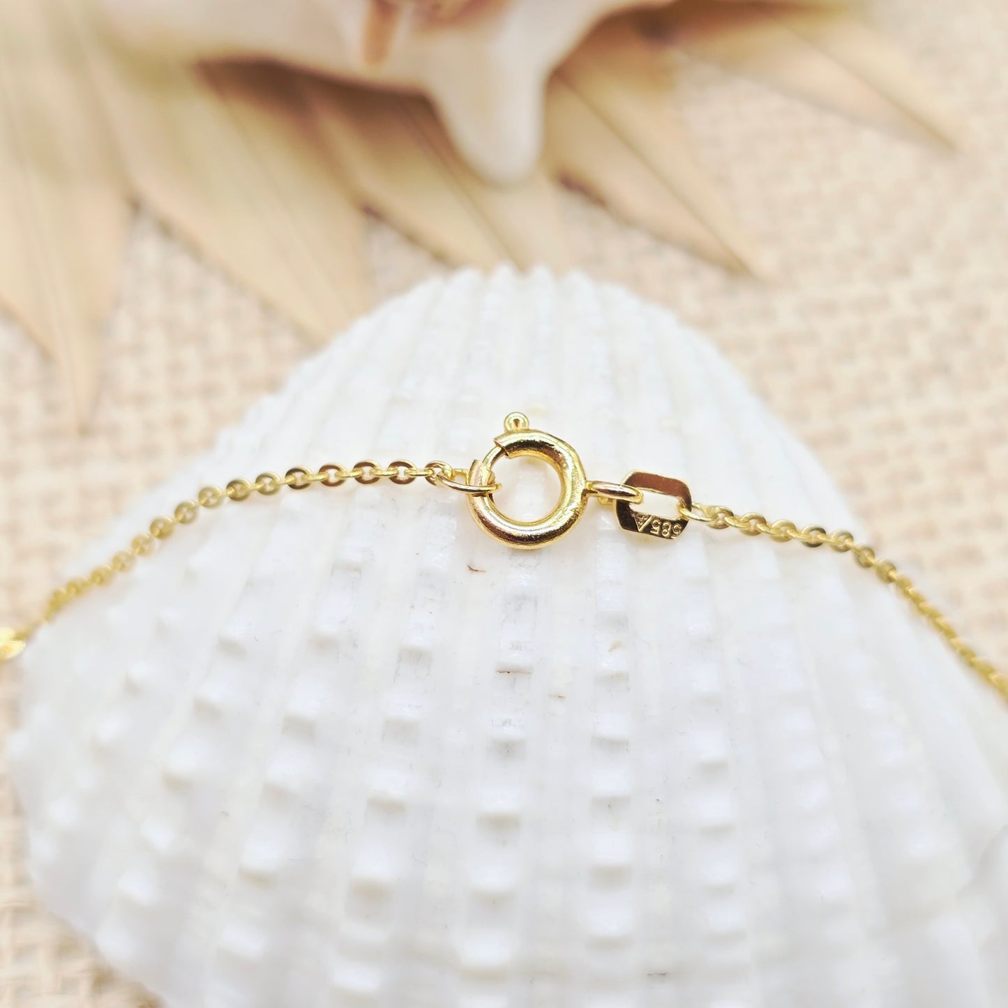 Collier Gold 585 14kt Schmetterling, Brillanten, Perlen 42cm