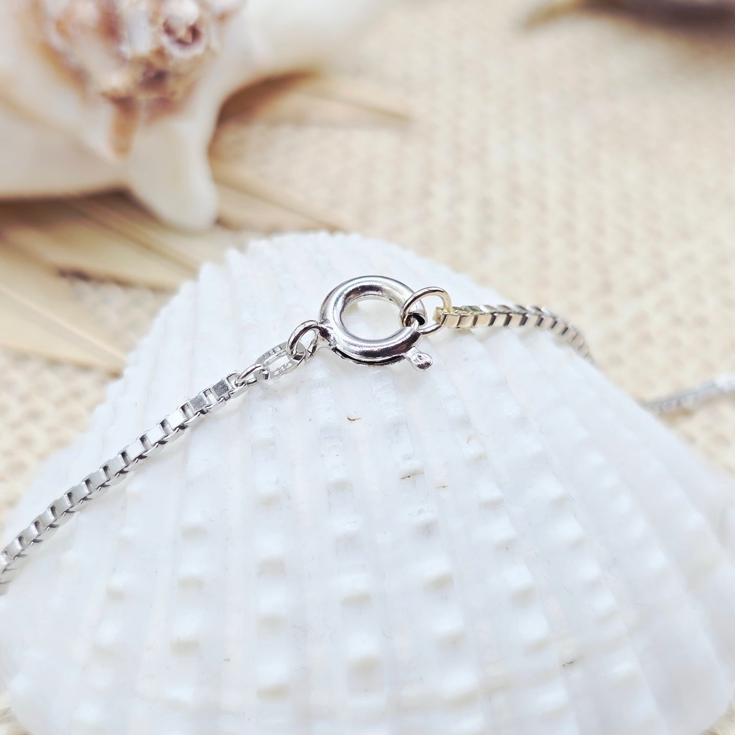 Collier Weißgold 585 14kt Venezianer mit Perle 37,5cm