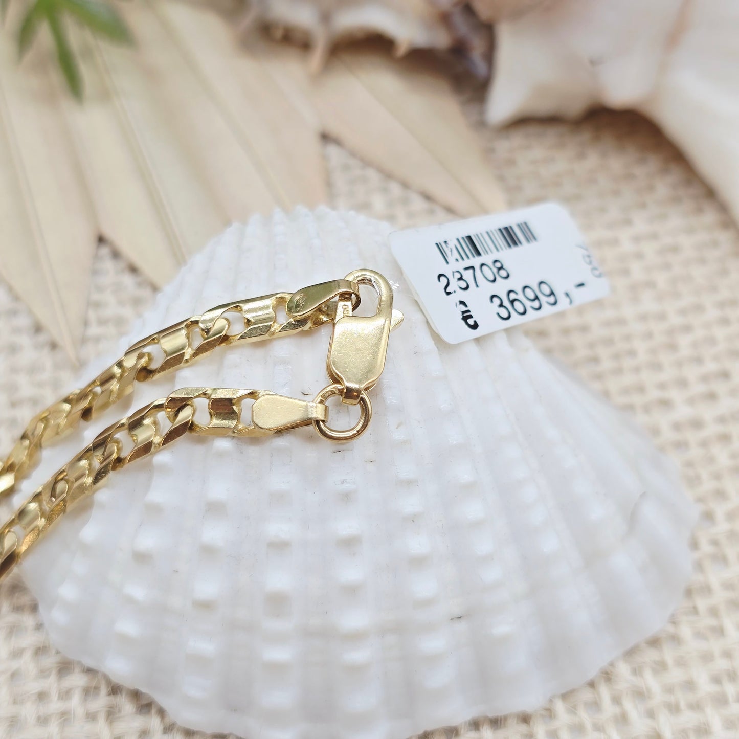 Kette Gold Panzerplatte 60cm 750 18 KT