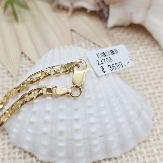 Kette Gold Panzerplatte 60cm 750 18 KT