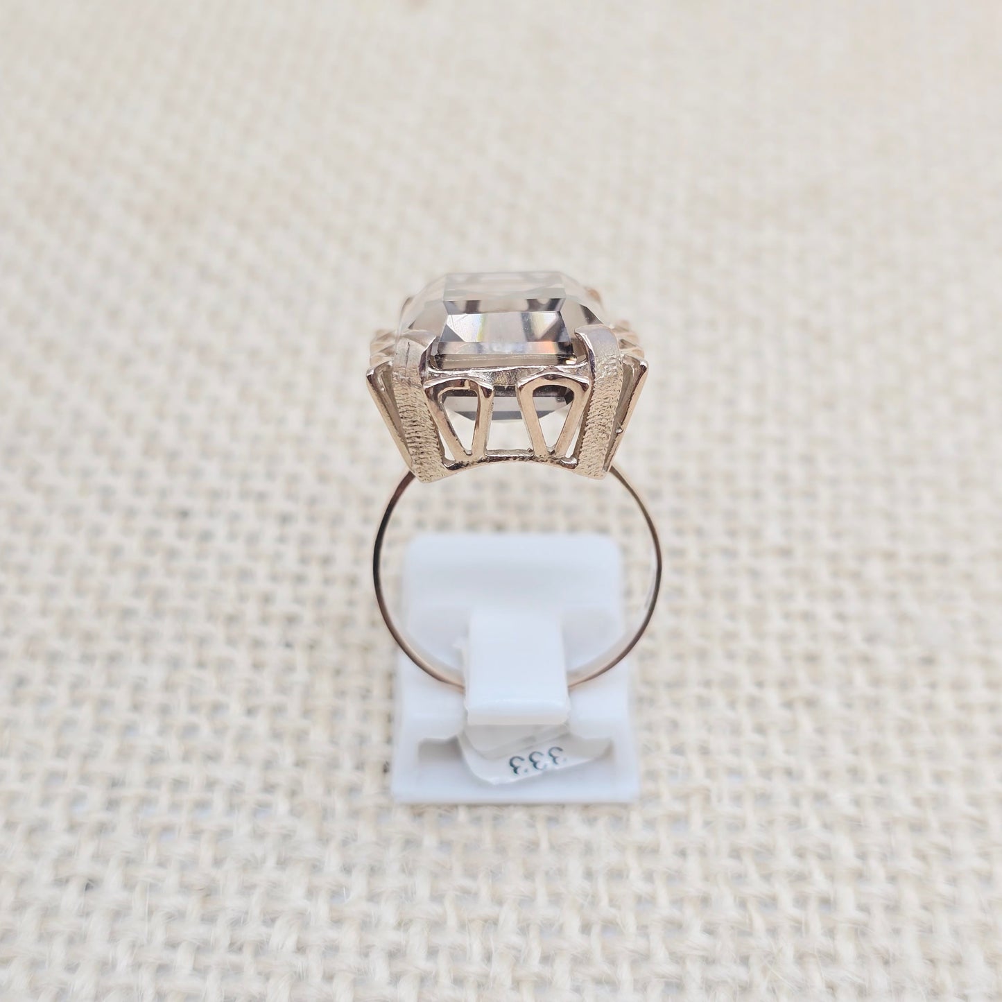 Ring Rauchquarz 333 8 KT Gold Gr. 56